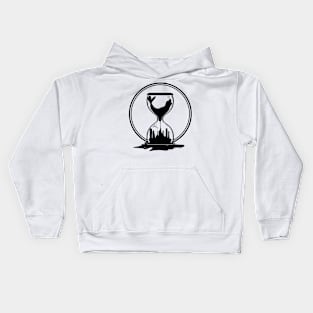 Seal melting in an hourglass Kids Hoodie